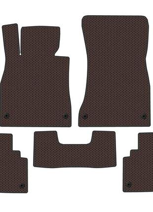 Резиновые коврики carsuit (short, коричневый) для mercedes s-сlass w222 2013-2022 гг