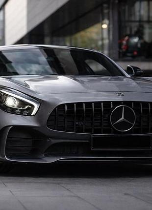 Передняя решетка радиатора gt panamericana black (2018-2026) для mercedes amg gt c190/r190
