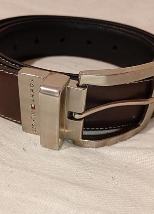 Ремень кожаный+ синтетика новый Tommy hilfiger 110 см.