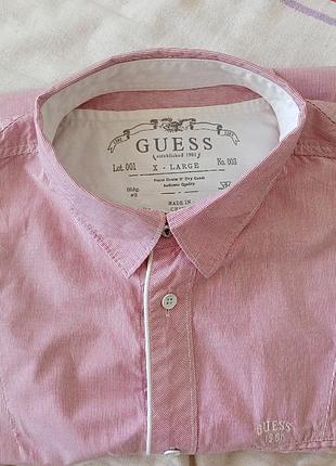 Рубашка мужская guess! xl длинный рукав новая