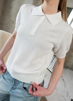 Футболка поло white тр6841(k1 2 - 01)