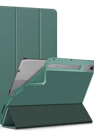 Чехол книжка flat для планшета lenovo tab p12 12.7' tb-370 fu tb-371 fc tb-372 fc dark green