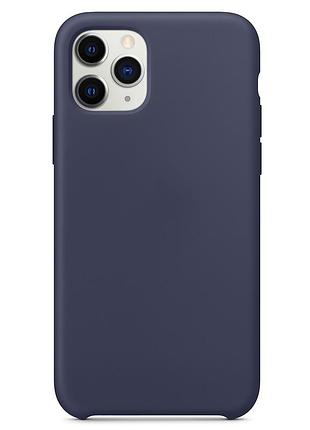 Чохол silicone case without logo (a) для apple iphone 11 pro (5.8) синій / midnight blue
