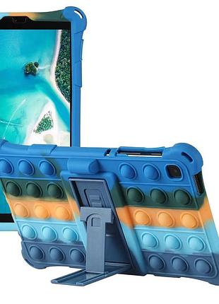 Силиконовый чехол pop it purple для планшета samsung galaxy tab a7 lite 8.7 2021 sm-t220 и sm-t225 синя веселка
