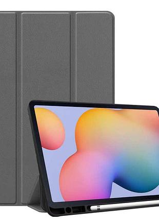 Чехол книжка gum stylus для планшета samsung galaxy tab s6 lite 10.4 sm-p610-p615-p613-p619-p620-p625 grey