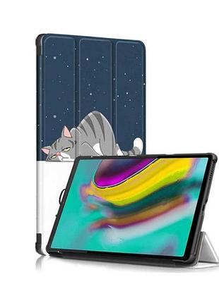 Чехол книжка для планшета samsung galaxy tab s5e 10.5 sm-t720 sm-t725 спящий кот