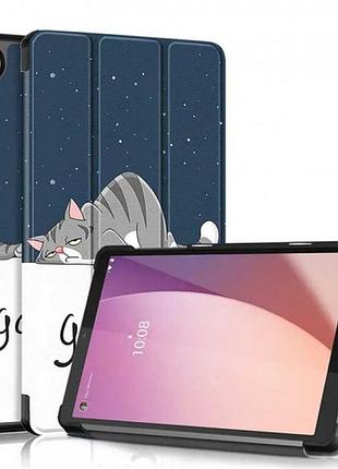 Чохол книжка для планшета lenovo tab m8 4th gen tb-300 fu tb-301 fu сплячий кіт