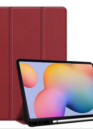 Чехол книжка gum stylus для планшета samsung galaxy tab s6 lite 10.4 sm-p610-p615-p613-p619-p620-p625 cherry