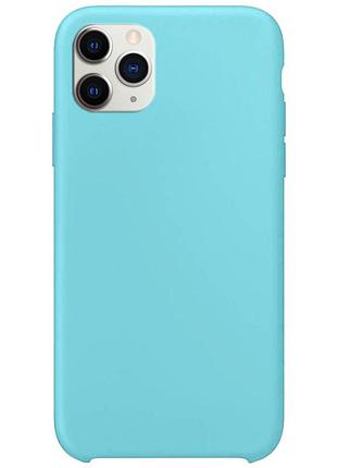 Чехол silicone case without logo (aa) для apple iphone 11 pro max (6.5") блакитний / ice blue
