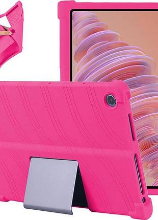 Противоударный силиконовый чехол для планшета lenovo tab plus tb-351 fu розовый / pink