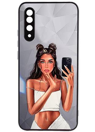 Tpu+pc чехол prisma ladies для samsung galaxy a50 (a505f) / a50s / a30s black in white, tpu+pc