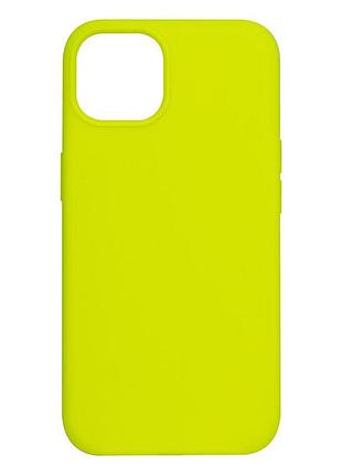 Защитный силиконовый чехол для телефона iphone 13 (с закрытым низом) flourescent yellow