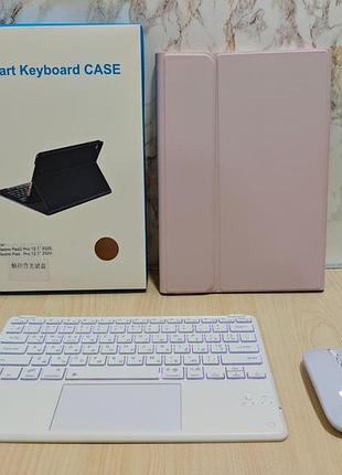 Чехол с клавиатурой touch для планшета xiaomi redmi pad se 11' розовый