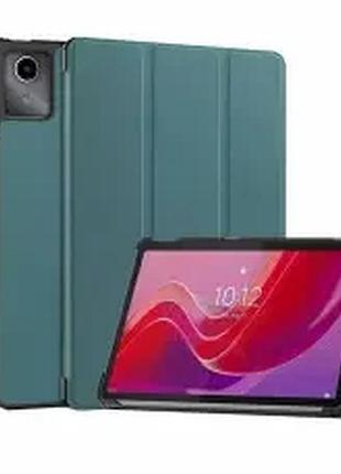 Чехол книжка для планшета lenovo tab m11/k11 tb-330 fu tb-331 fc/ fu бутылочный- зеленый