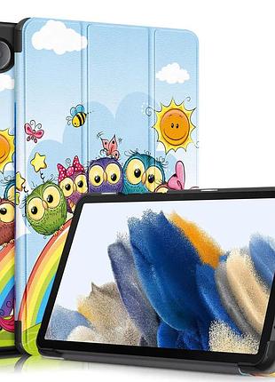 Чехол книжка для планшета samsung galaxy tab a9 8.7' sm-x110 sm-x115 sm-x117 сова