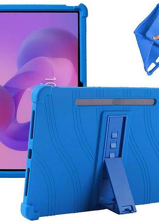Протиударний силіконовий чохол для планшета lenovo idea tab pro 12.7' tb-373 fu tb-375 fc синий