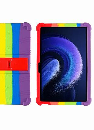 Противоударный силиконовый чехол для планшета xiaomi pad 6, pad 6 pro радуга
