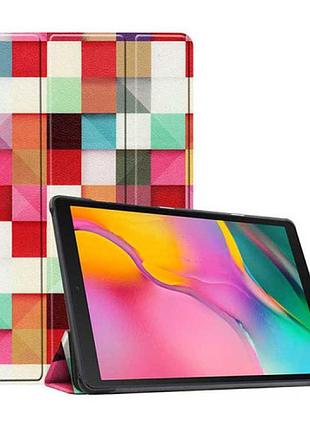 Чехол книжка для планшета samsung galaxy tab a9 8.7' sm-x110 sm-x115 sm-x117 кубики