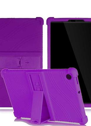 Противоударный силиконовый чехол для планшета samsung galaxy tab a11 x133 / x135 / x130 фиолетовый / purple