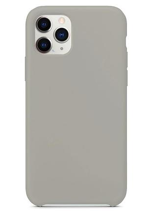 Чехол silicone case without logo (aa) для apple iphone 11 pro max (6.5") сірий / grey