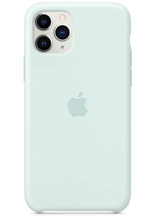 Чехол silicone case (aaa) для apple iphone 11 pro max (6.5") сіро-блакитний / seafoam