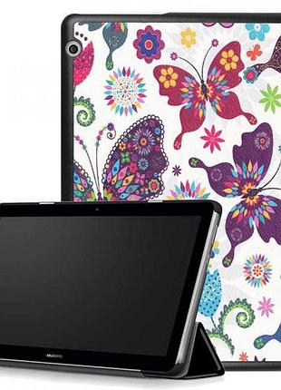 Чехол книжка для планшета huawei mediapad t3 10 (9.6 дюймов) код модели: ags-l09 и ags-w09 бабочки