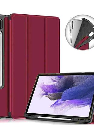 Чехол книжка gum stylus для планшета samsung galaxy tab s8 s9 s10 ultra 14.6 cherry
