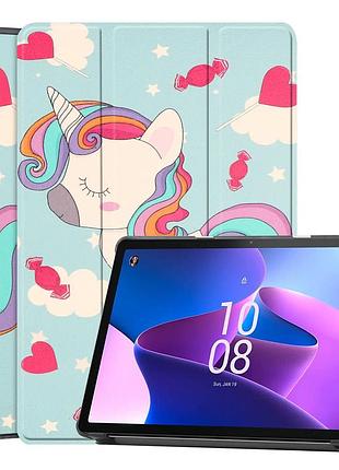 Чехол книжка для планшета lenovo k10 pro tb-226 xc единорог