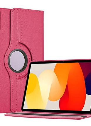 Чехол книжка поворотная 360 для планшета xiaomi redmi pad se 11 малиновый