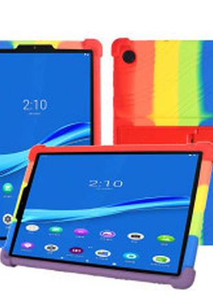 Противоударный силиконовый чехол для планшета samsung galaxy tab a11 x133 / x135 / x130 радуга