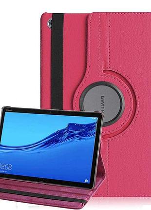 Чехол книжка поворотный 360 для планшета huawei media pad m5 lite 10 rose red