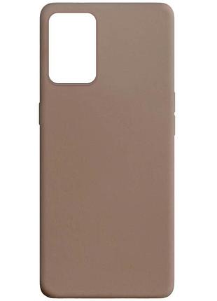 Силиконовый чехол candy для oppo a54 4g / a16 4g / a16s коричневий