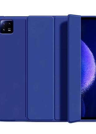Чехол книжка flat для планшета xiaomi pad 6, pad 6 pro синий