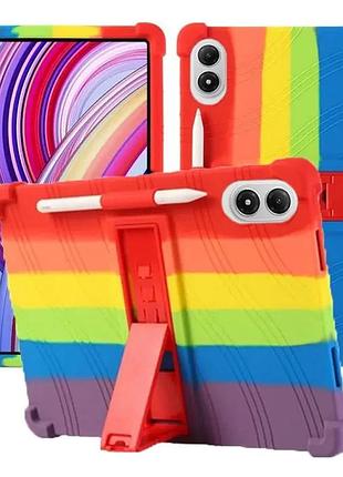 Протиударний силіконовий чохол для планшета xiaomi poco pad m1 12.1 райдуга