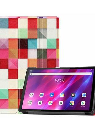Чехол книжка для планшета lenovo tab m10 plus 10,61 3gen tb-125 fu tb-128 xu кубики