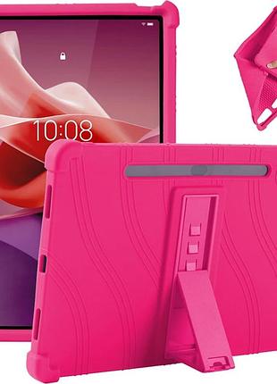 Противоударный силиконовый чехол для планшета lenovo tab p12 12.7' tb-370 fu tb-371 fc tb-372 fc розовый