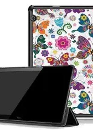 Чехол книжка для планшета huawei media pad t5 10 ags2-l09/ ags2-w09 бабочки