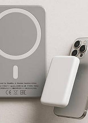Зовнішній акумулятор magsafe 10000mah з usb-c / магнітний павербанк / павербанк бездротовий