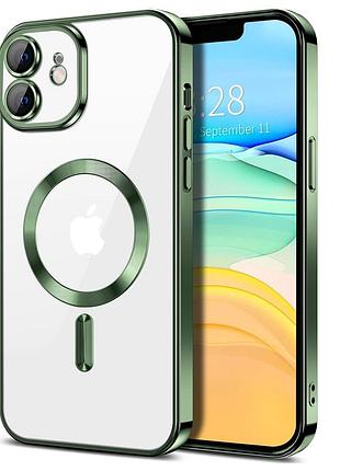 Чехол fiji chrome для apple iphone 11 с magsafe и защитой камер green