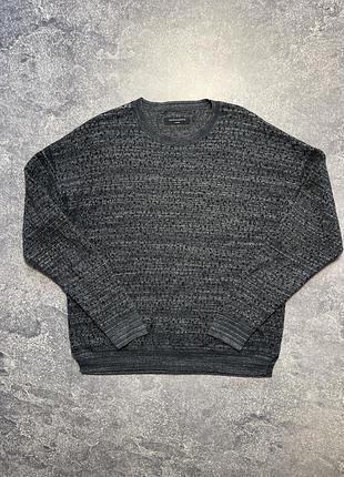 Allsaints джемпер / textured knit / nep / темно-сірий / relaxed fit / l