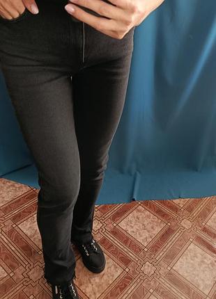 Черные женские джинсы скинни bershka denim skinny flare eu 38 размер см s m