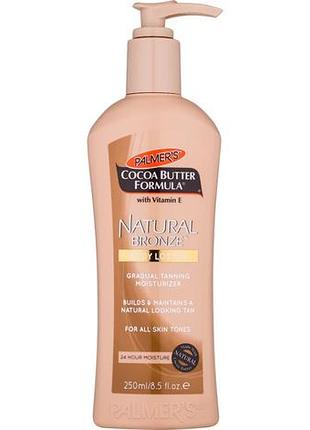 Крем автозасмага для тіла для поступової засмаги palmer’s cocoa butter formula natural bronze 250 мл