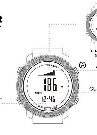 Часы north edge apache 3 black 7