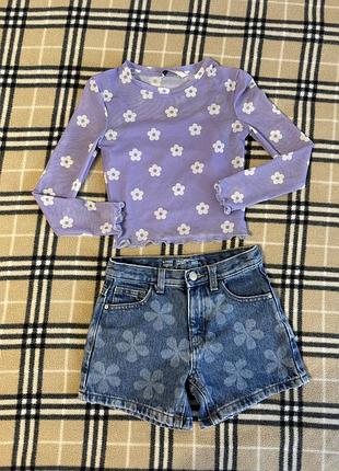 Шорти джинсові для дівчинки denim co 6-7 років 116-122 см