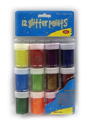 Детский набор декоративного клея "glitter" dscn9530, 12 цветов