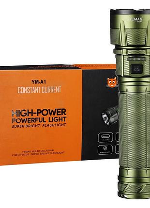Фонарь yemao ym-a1 xhp70.2, 1x38121, power bank, зу type-c, колпачек