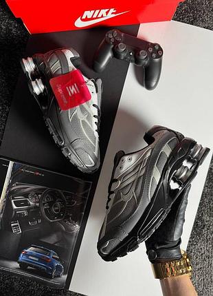 Мужские кроссовки nike x supreme shox ride 2 sp grey white black
