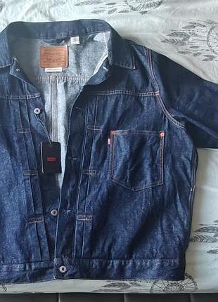 Джинсова куртка levi's premium type i relaxed (big e) — indigo — xxl (нова/one wash)