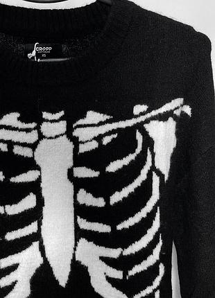 Светр скелет 💀 cropp 2