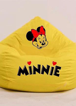 Кресло-мешок - minnie mouse, кресло -груша - minnie mouse размер 65*85 100*140